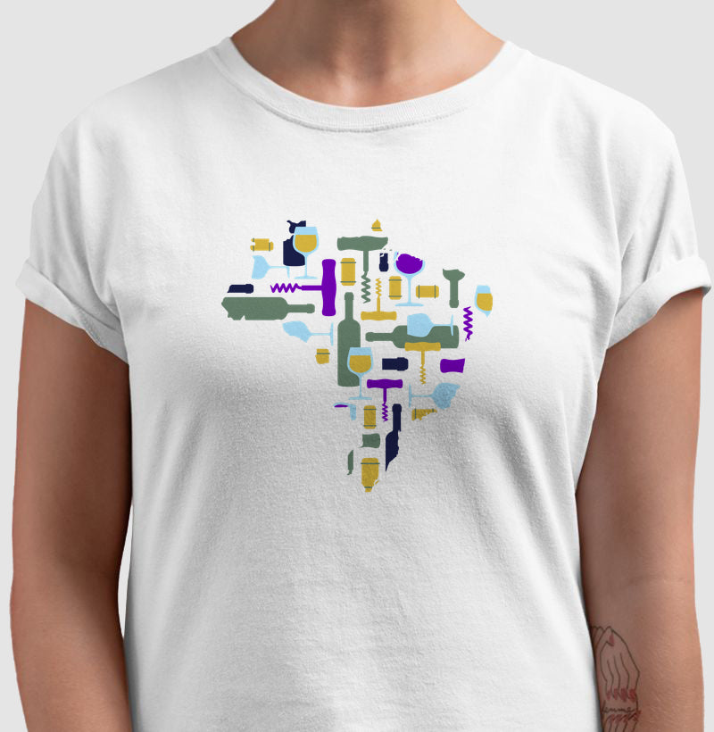 Camiseta - Vinhos - Mapa do Vinho