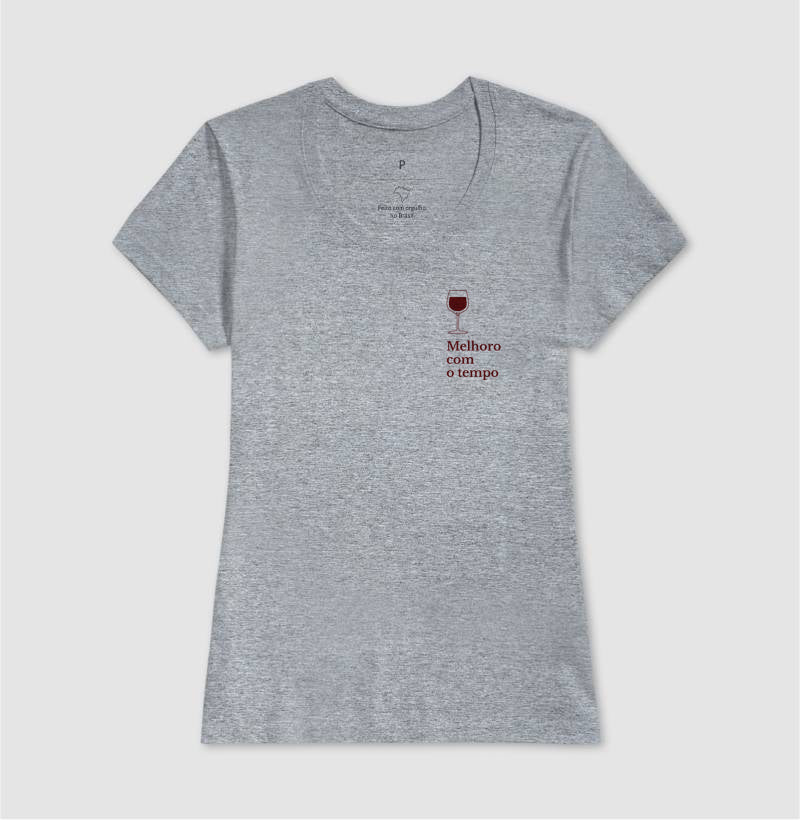 Camiseta - Vinhos - Melhoro com o tempo