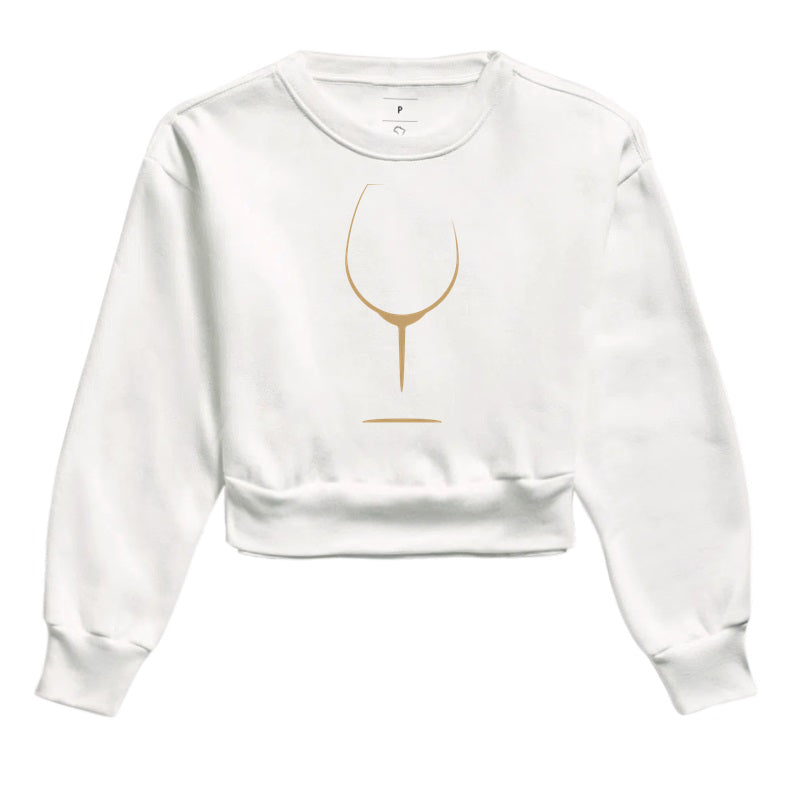 Cropped Moletom - Vinhos - Taça