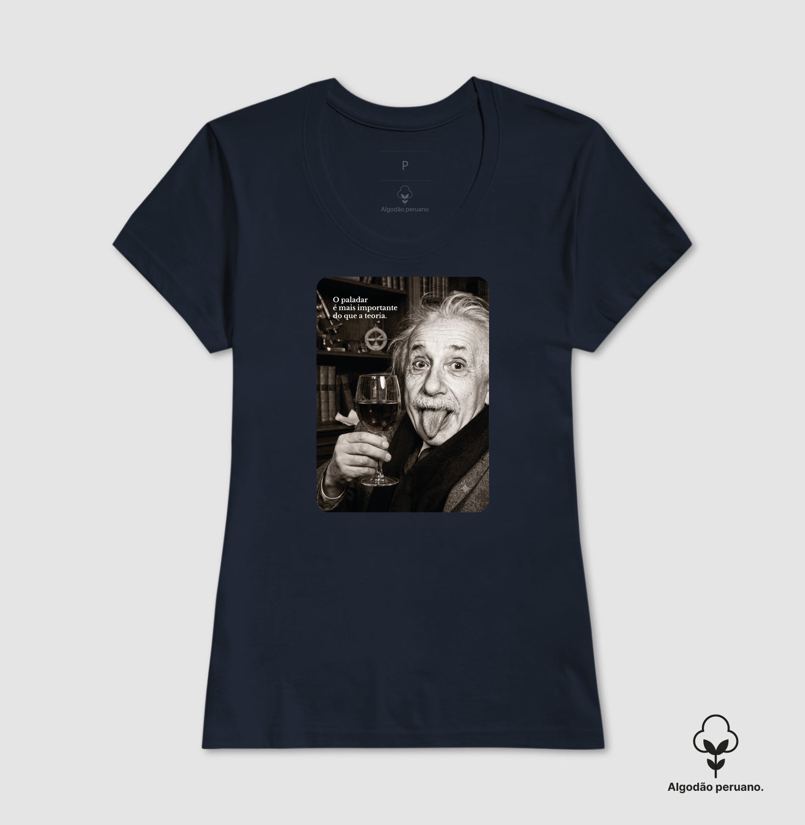 Camiseta Algodão Peruano - Vinhos - O paladar é mais importante