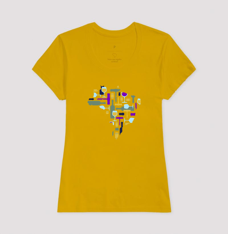 Camiseta - Vinhos - Mapa do Vinho
