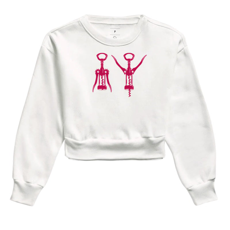 Cropped Moletom - Vinhos - Saca Rolha