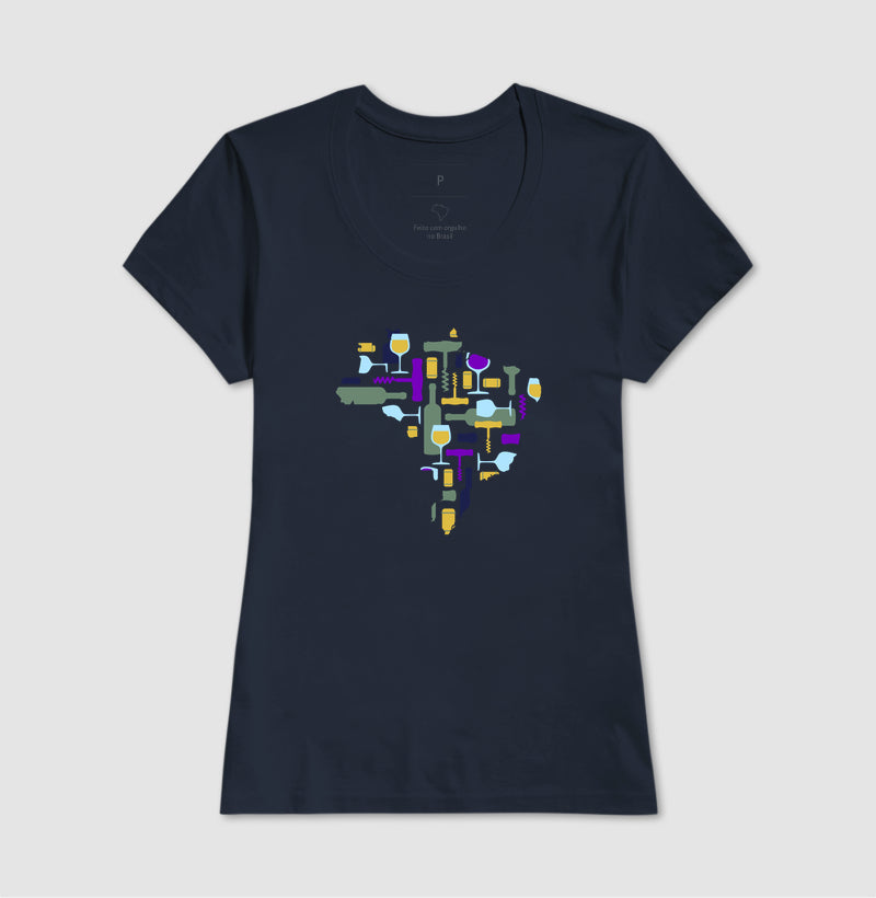 Camiseta - Vinhos - Mapa do Vinho