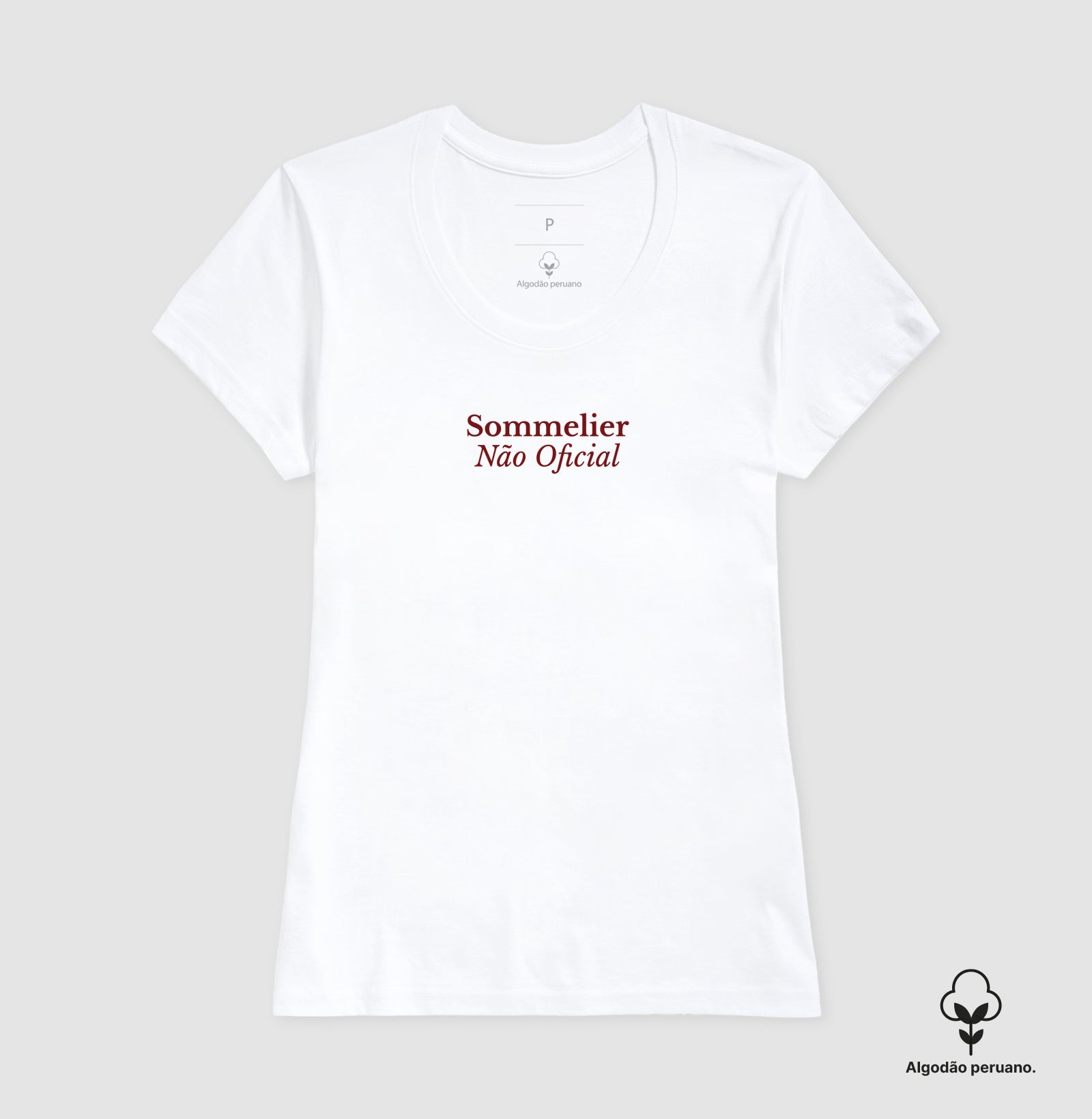 Camiseta Algodão Peruano - Vinhos - Sommelier Não Oficial