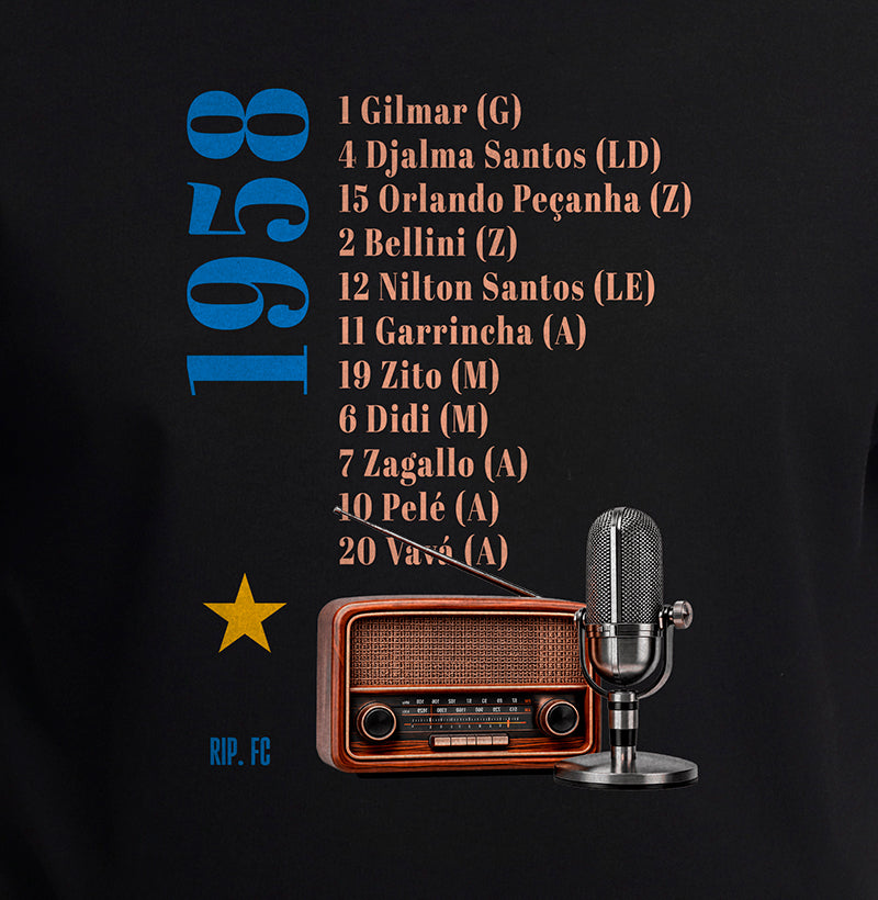 Camiseta Oversized - RIP - Escalação 58