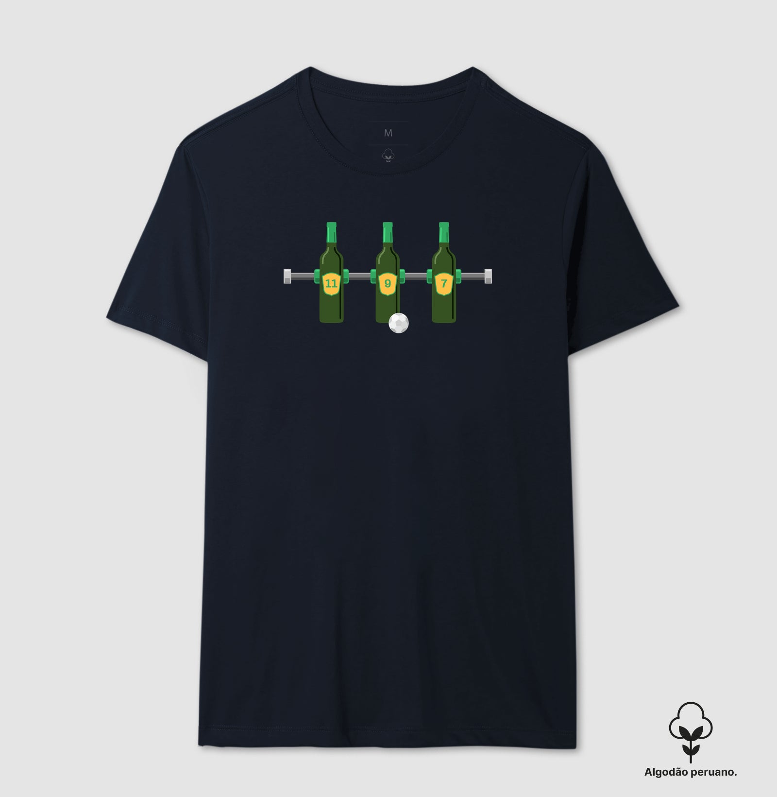 Camiseta Algodão Peruano - Vinhos - Pebolim Vinho