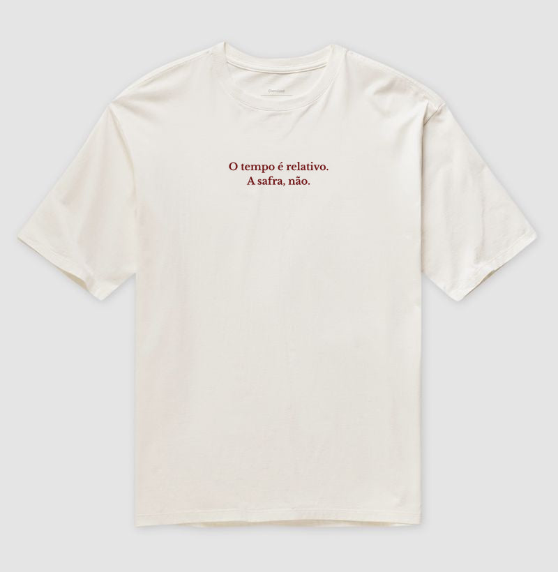 Camiseta Oversized - Vinhos - O tempo é relativo