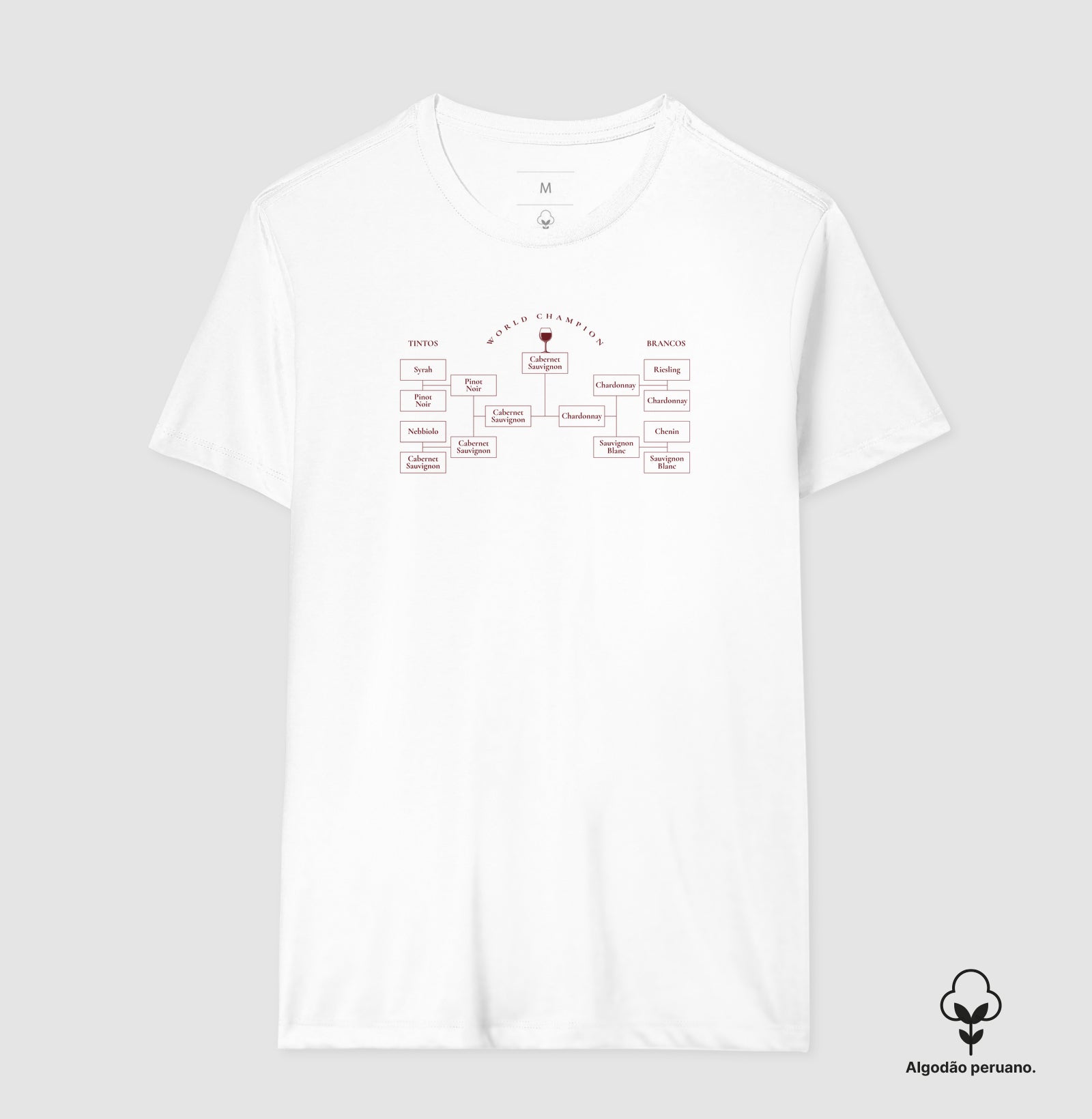 Camiseta Algodão Peruano - Vinhos - Copa dos Vinhos