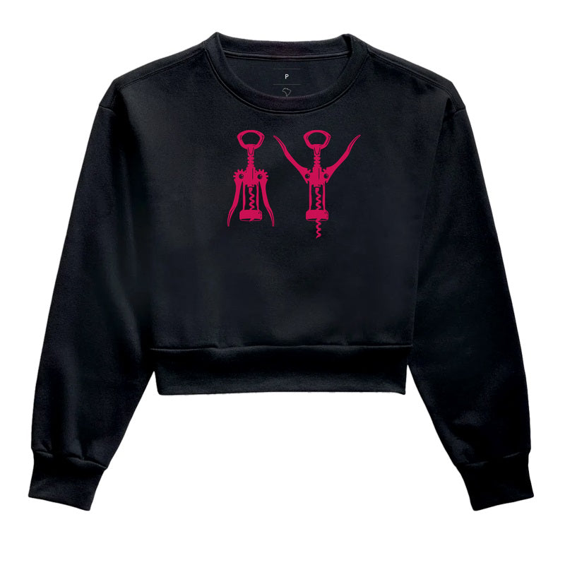 Cropped Moletom - Vinhos - Saca Rolha