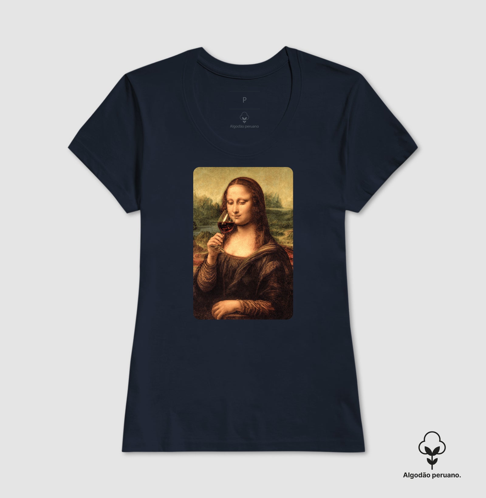 Camiseta Algodão Peruano - Vinhos - Monalisa Sommelier