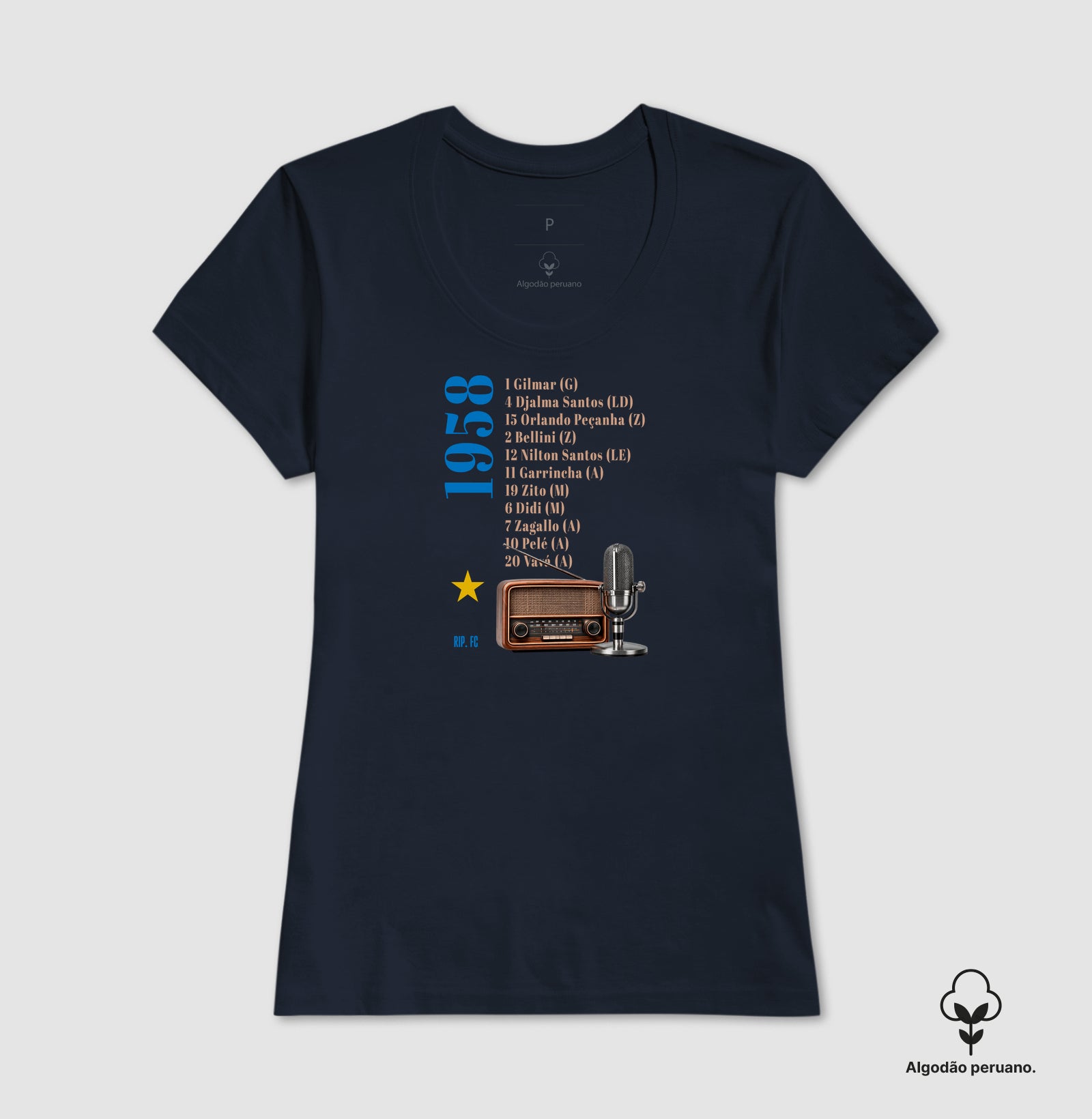 Camiseta Algodão Peruano - RIP - Escalação 58