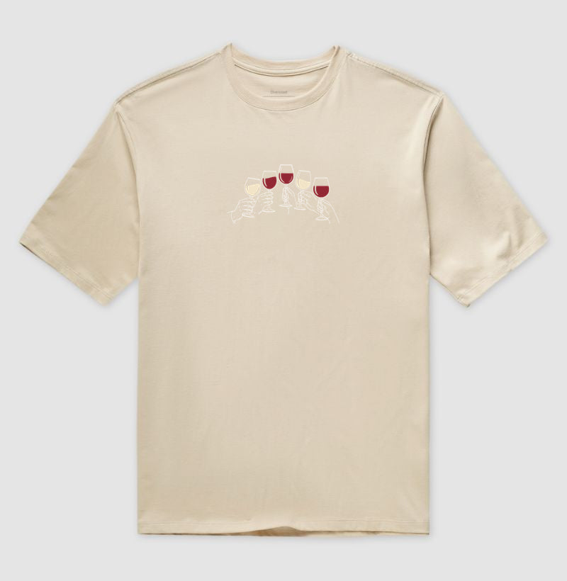 Camiseta Oversized - Vinhos - Brindaremos