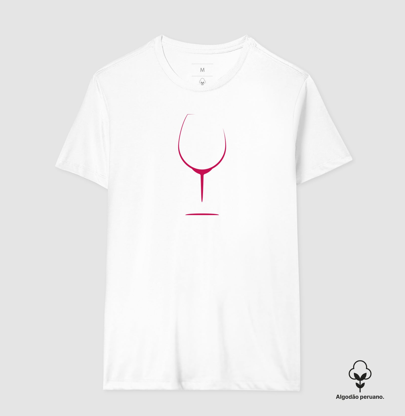 Camiseta Algodão Peruano - Vinhos - Taça