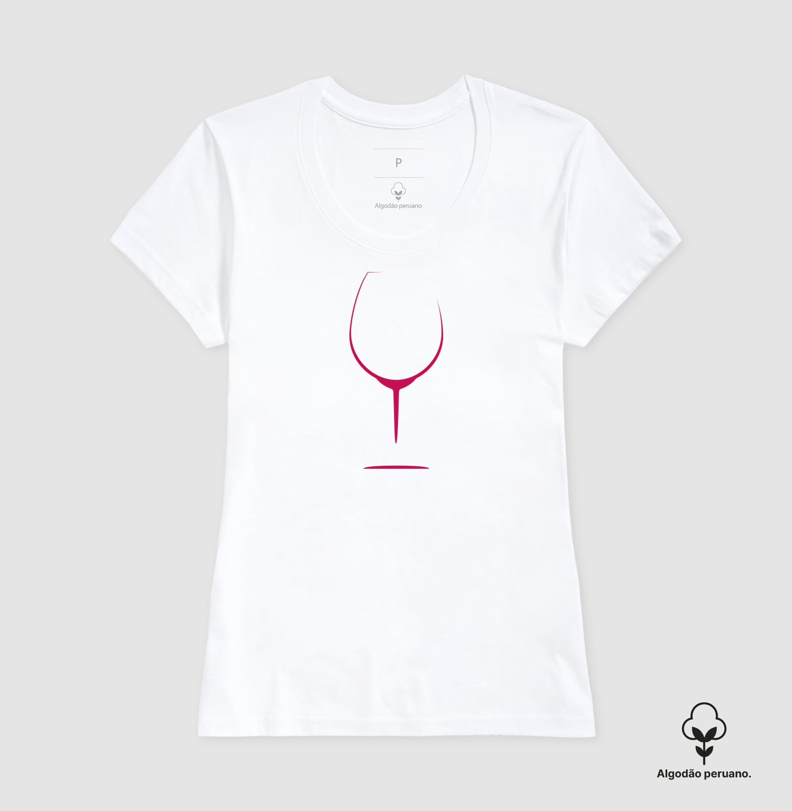 Camiseta Algodão Peruano - Vinhos - Taça
