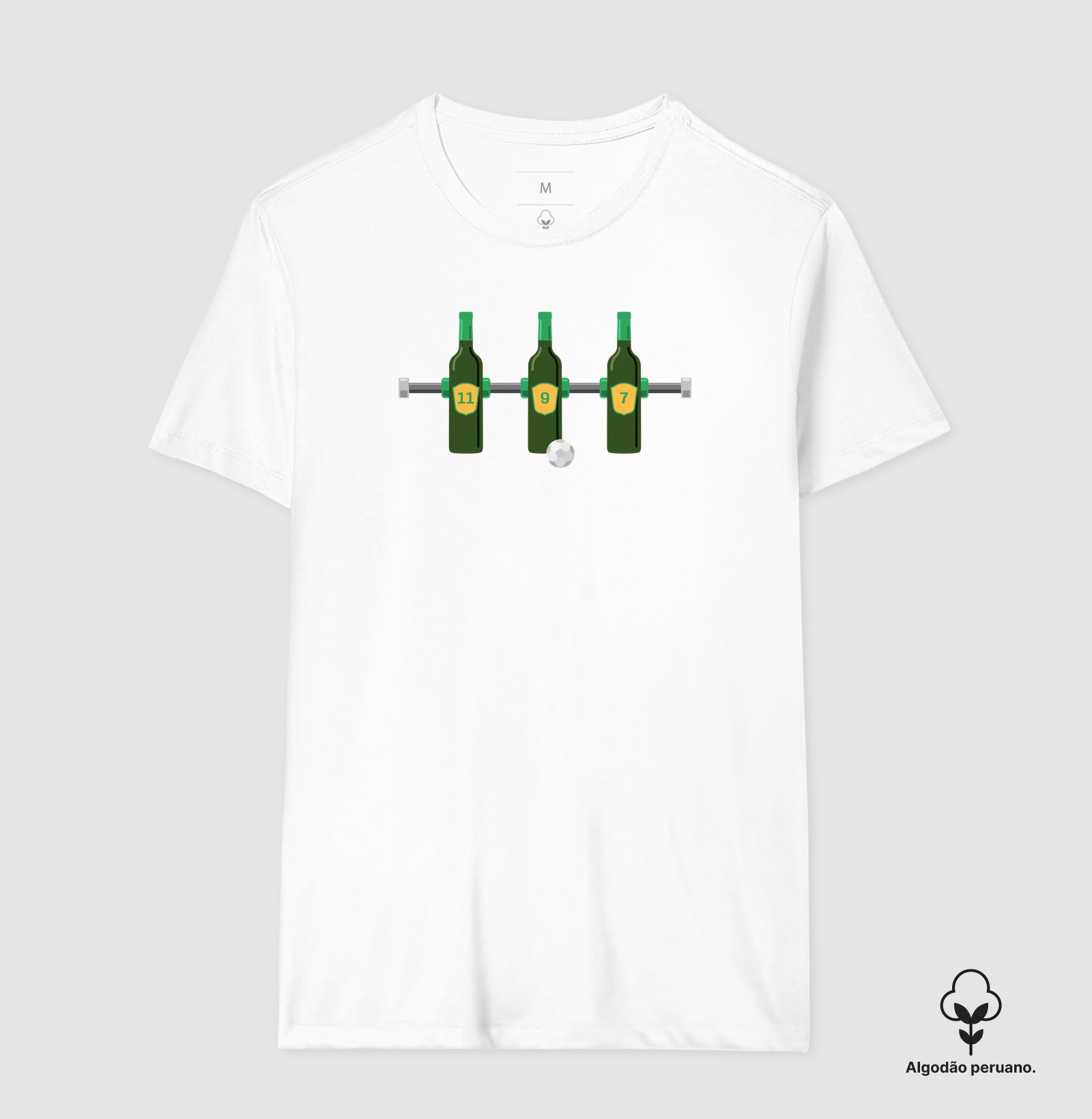 Camiseta Algodão Peruano - Vinhos - Pebolim Vinho