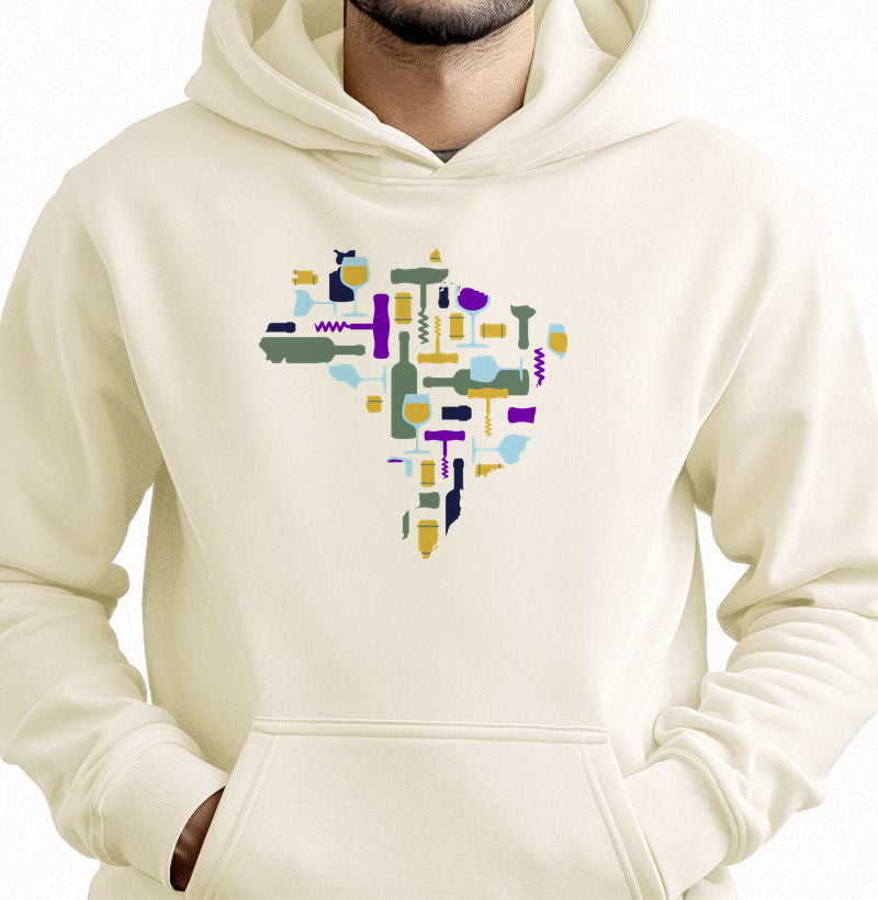 Hoodie Moletom - Vinhos - Mapa do Vinho
