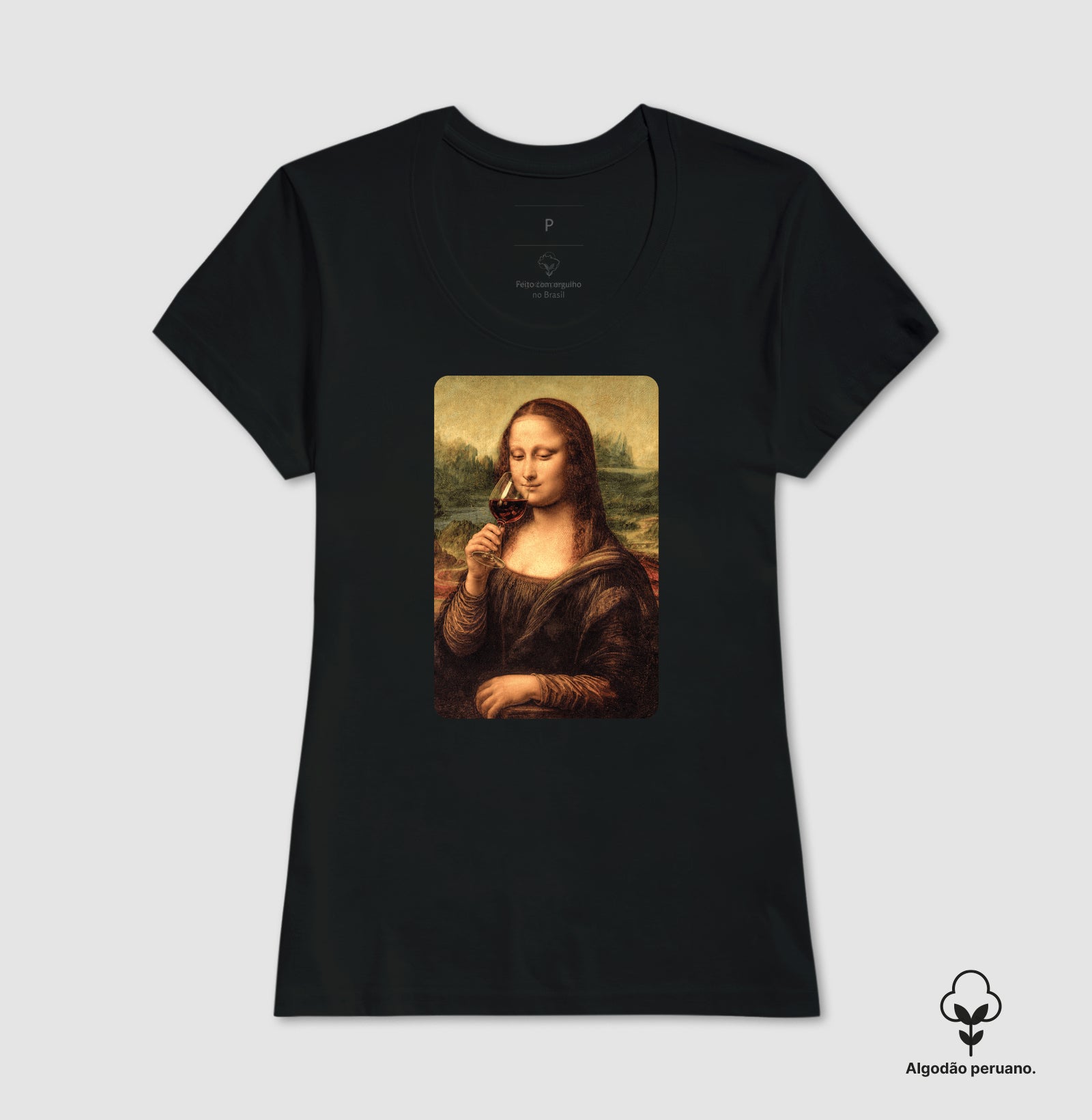 Camiseta Algodão Peruano - Vinhos - Monalisa Sommelier