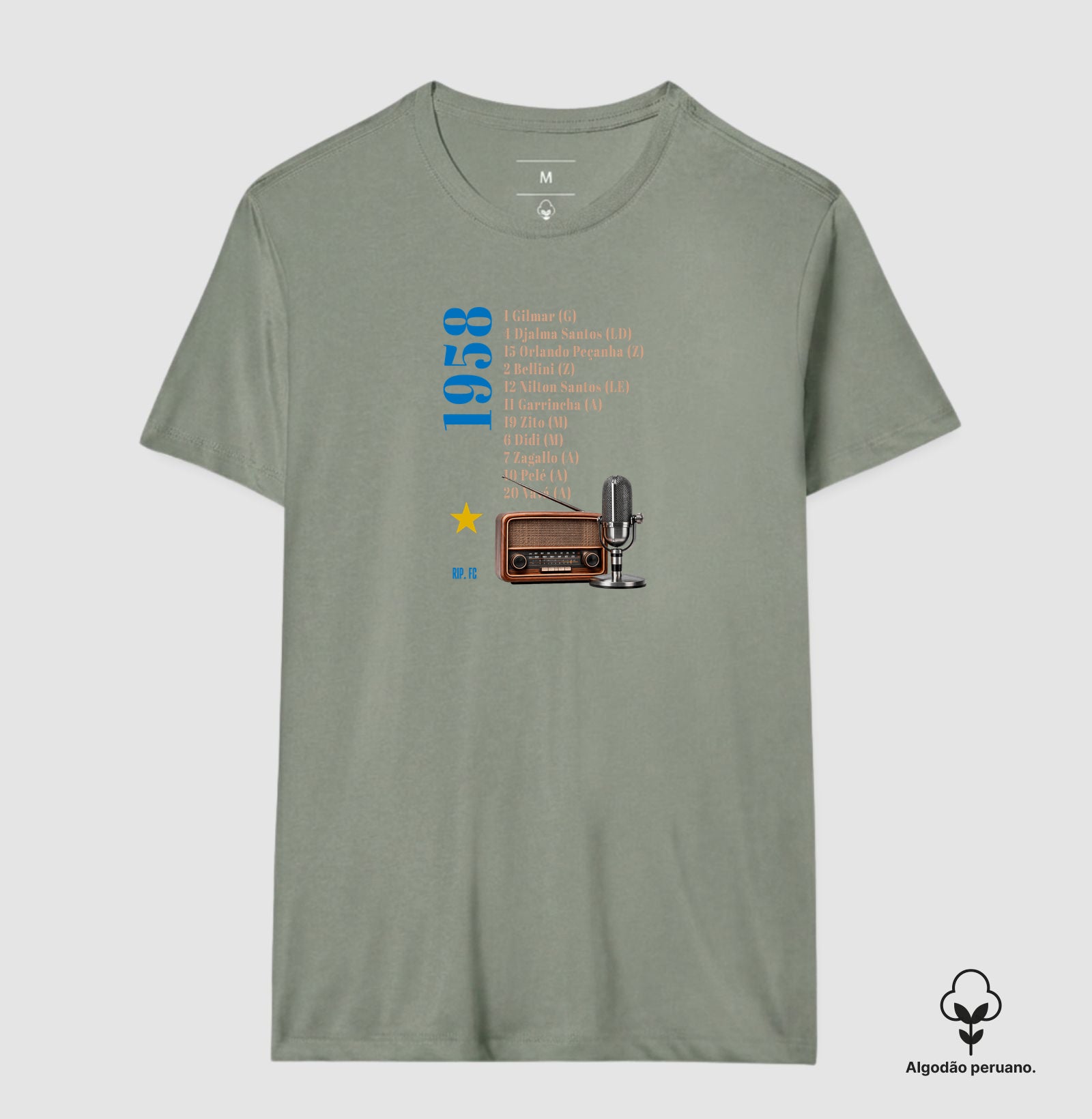 Camiseta Algodão Peruano - RIP - Escalação 58