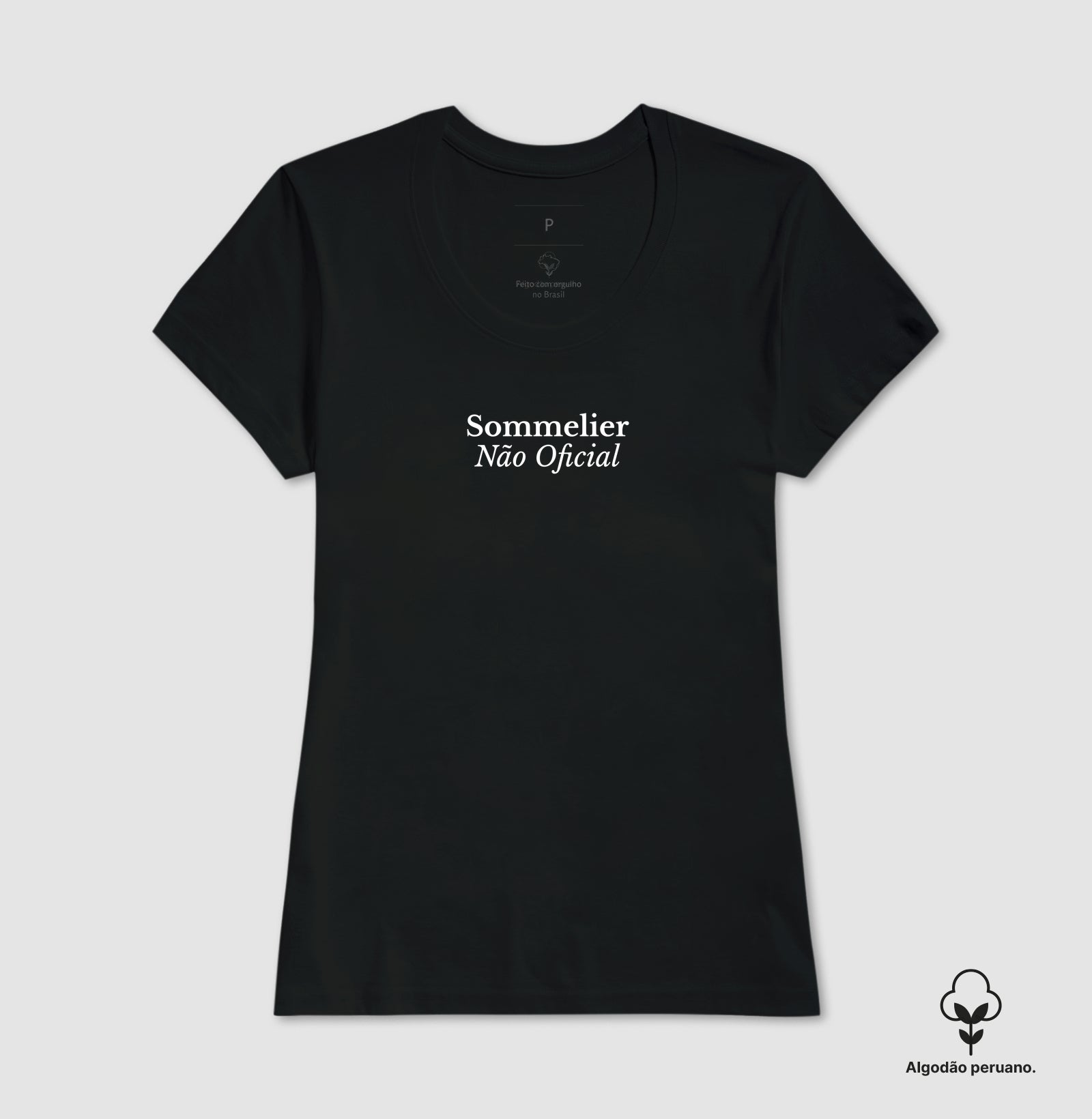Camiseta Algodão Peruano - Vinhos - Sommelier Não Oficial