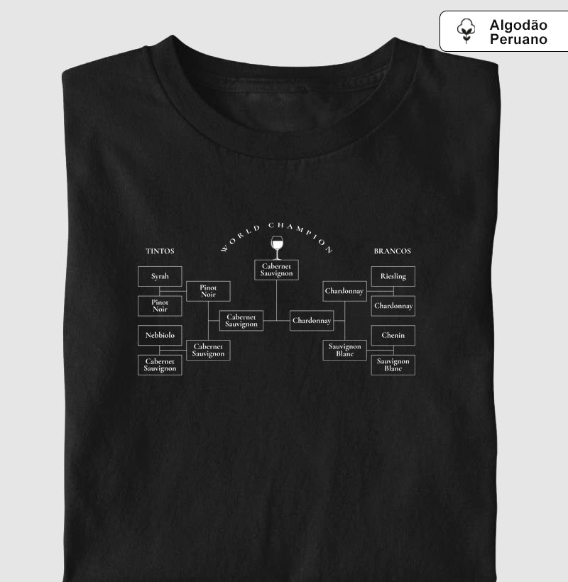 Camiseta Algodão Peruano - Vinhos - Copa dos Vinhos