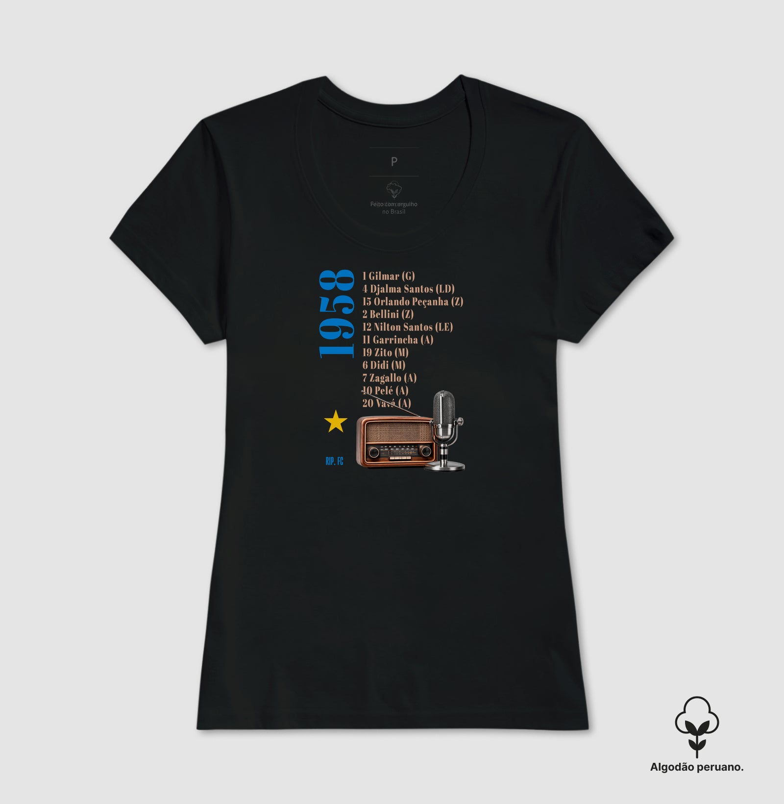 Camiseta Algodão Peruano - RIP - Escalação 58