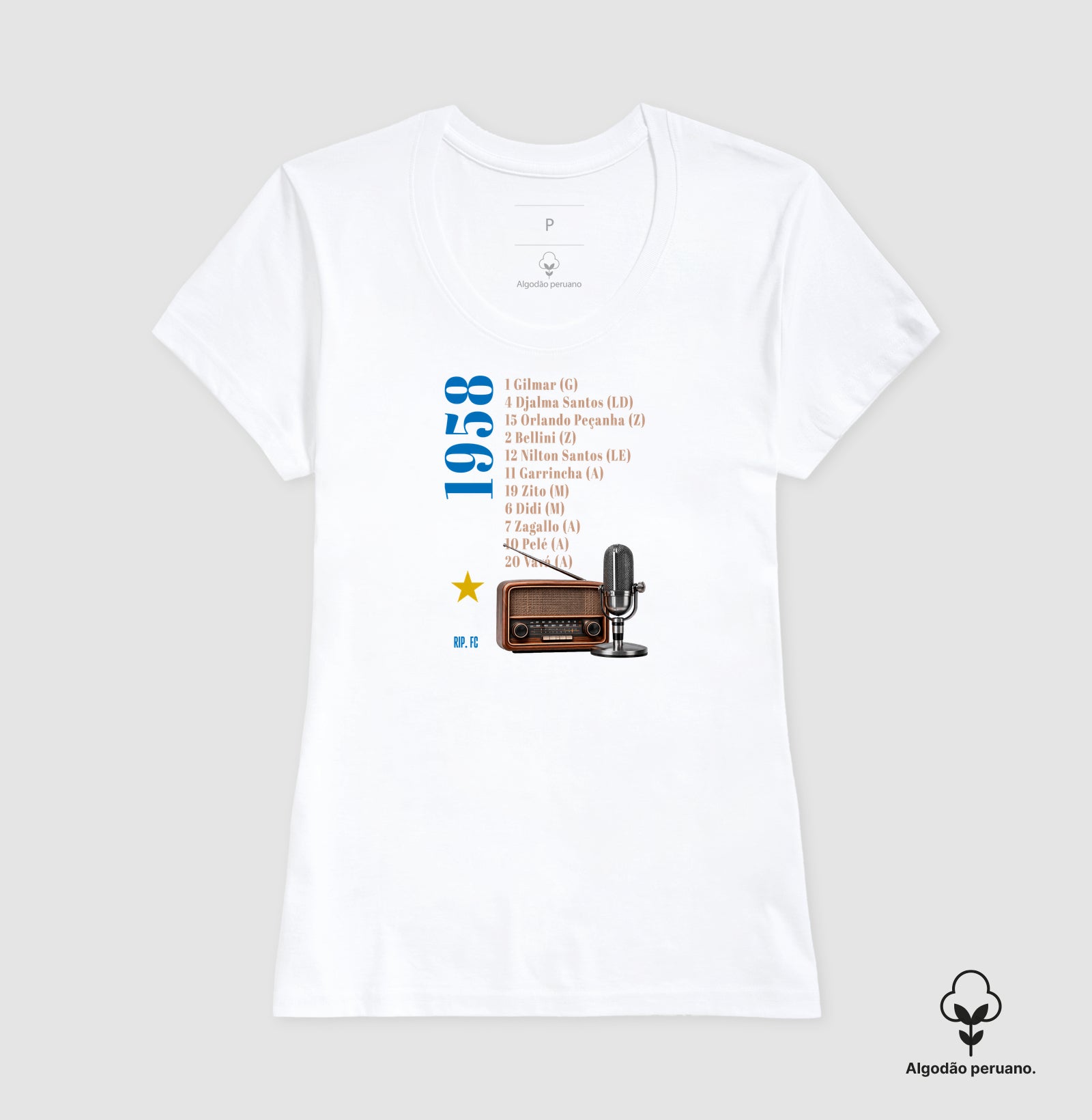 Camiseta Algodão Peruano - RIP - Escalação 58