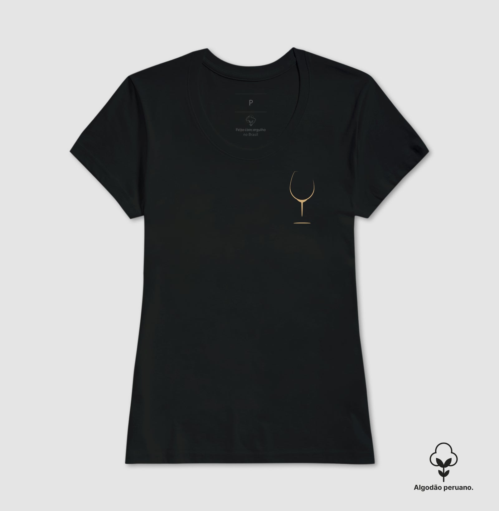 Camiseta Algodão Peruano - Vinhos - Taça (M)