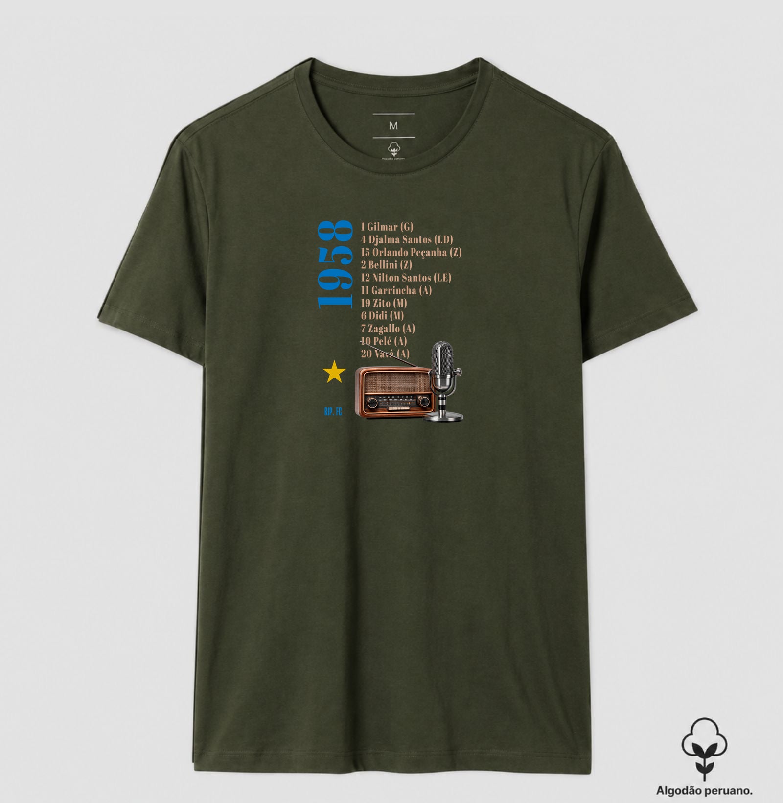 Camiseta Algodão Peruano - RIP - Escalação 58