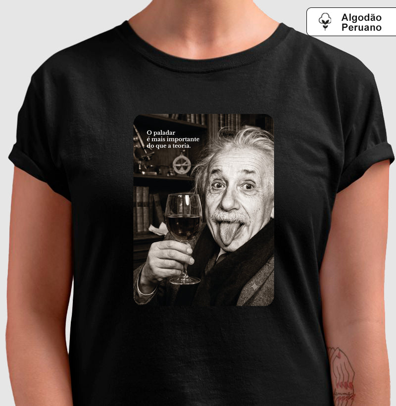 Camiseta Algodão Peruano - Vinhos - O paladar é mais importante